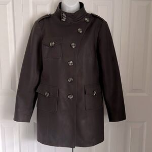 DALIA || BROWN UTILITY STYLE FULLY LINED JACKET SIZE 10